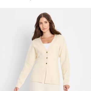 Women's Classic Cream Cardigan